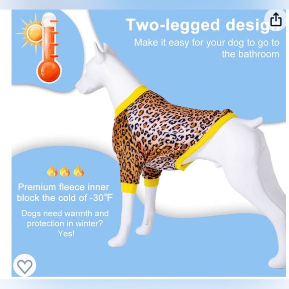 NWT LovinPet Dog Clothing, leopard Halloween costume Lightweight Warm Pet Coats - Picture 2 of 8